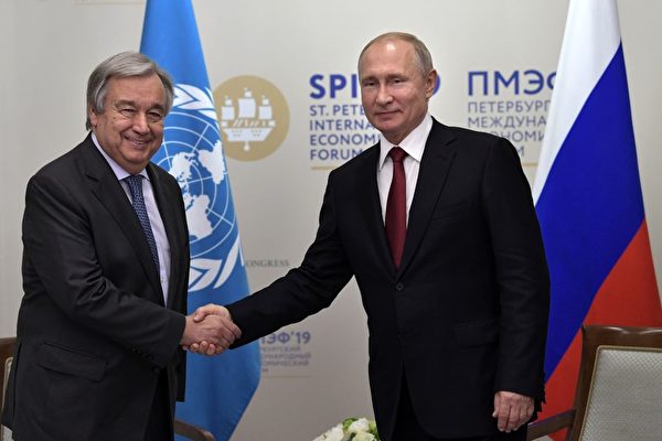 普京和UN祕書長會面 原則同意從鋼鐵廠撤平民