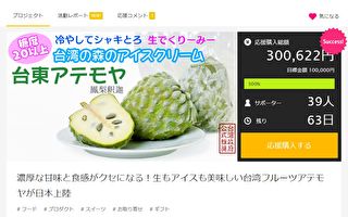 台東冷凍釋迦登日本平台 被譽為森林冰淇淋