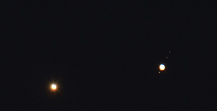 金星和木星将合相 夜空中两行星几乎相撞