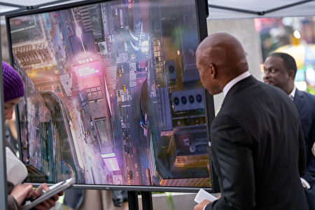 圖為時代廣場1號大樓翻修後的電腦模擬圖，預計2024年夏季完工。
