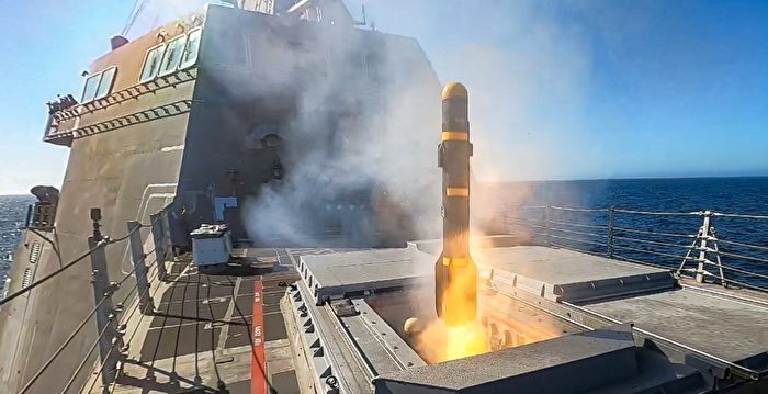美濒海战斗舰首射地狱火导弹 击中陆地目标