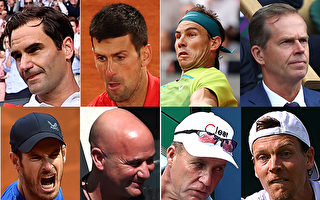 组图：澳网公开赛胜场数排名前八男球员