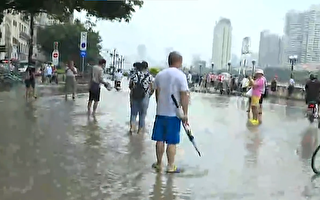 珠江水位暴漲 洪水淹進廣州中心城區