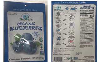 含鉛過多 Natierra有機凍乾藍莓被召回