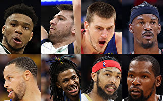 组图：NBA2022季后赛场平均得分前八球员