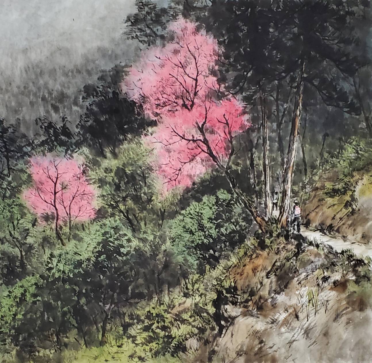台湾农村与乡间记忆轨迹林宏玲彩墨画展| 大纪元