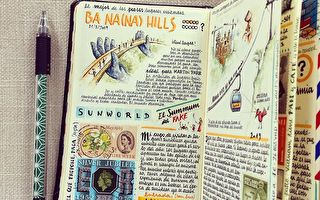 组图：精美的手绘日记 宛如专业旅游杂志