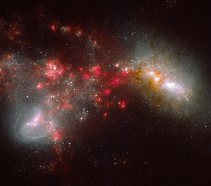 IC 1623B星系。(NASA / ESA / CSA / STScI)