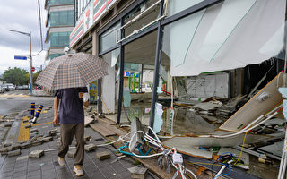 组图：台风轩岚诺侵袭韩国 至少10人死亡