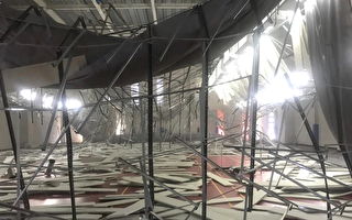 桃捷降速巡轨 八德运动中心羽球场天花板崩落