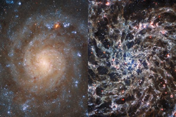 NASA韦伯新图片 揭示一熟悉星系的全新样貌