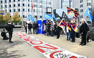多团体柏林中使馆前集会 抗议中共威胁世界和平