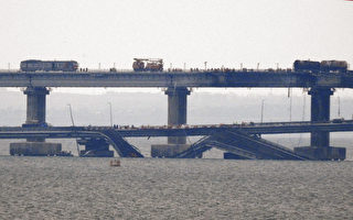 組圖：克里米亞大橋爆炸隔天 通行車輛大排長龍