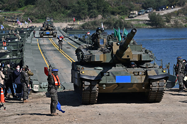 組圖：韓國年度軍演 美軍參加渡河演練