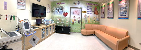衛生福利部桃園醫院病房內特別規畫一間溫馨衛教室。