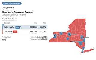 紐約州長選舉結果 逾20年來差距最小