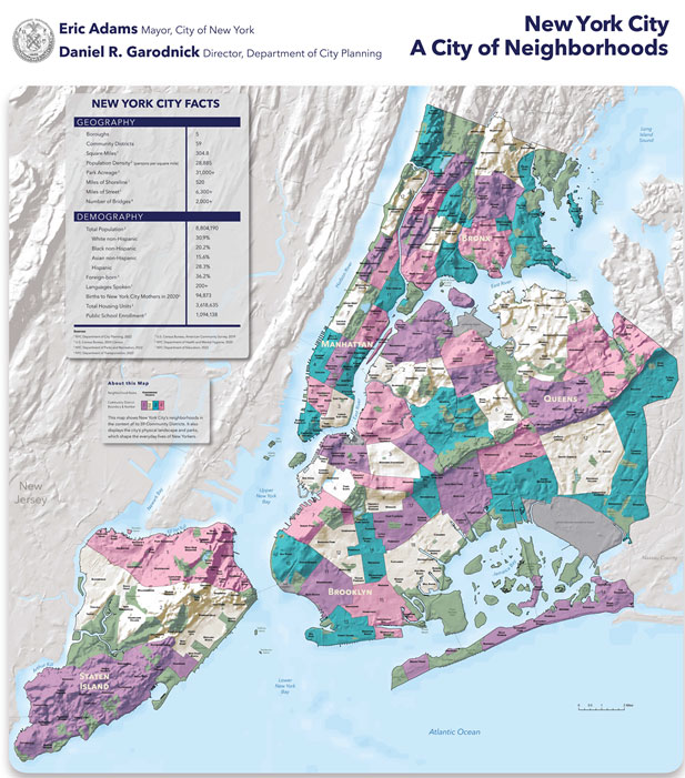 紐約市2022年版《城市社區地圖》發布