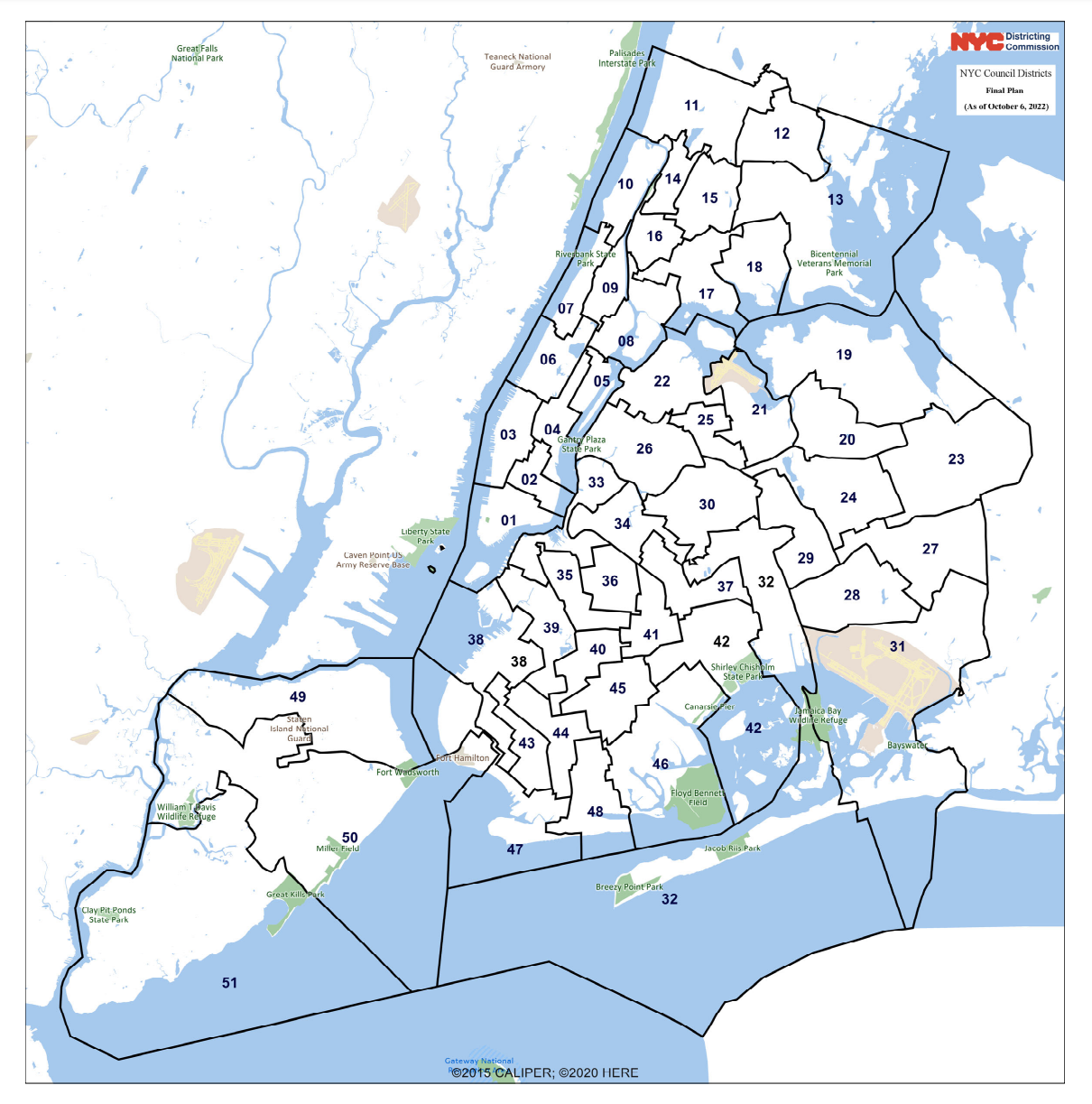 纽约市议会选区地图定案 影响未来10年政治生态