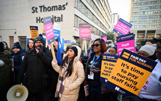 英國現多行業罷工潮 10萬護士走上街頭