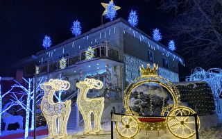 圣诞节 蒙特利尔居民百万彩灯装饰惊艳社区