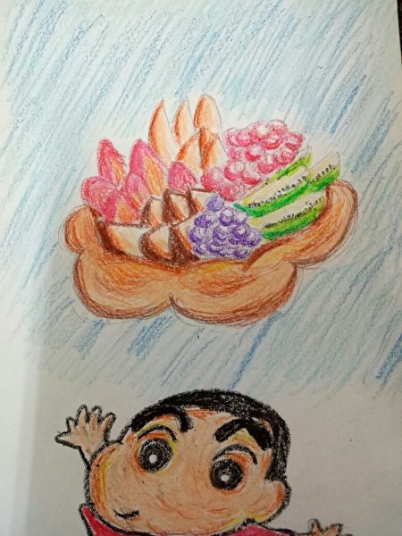阿山的手绘甜点也让人喜爱。