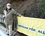 甘浩望赤柱監獄外靜坐 籲釋放民主派在囚人士回家過年
