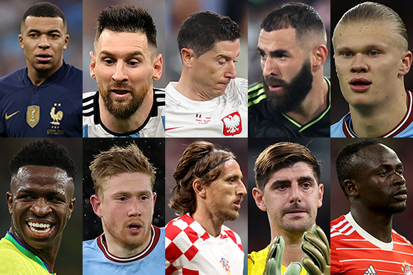 組圖：2022年足壇十大球星排行榜