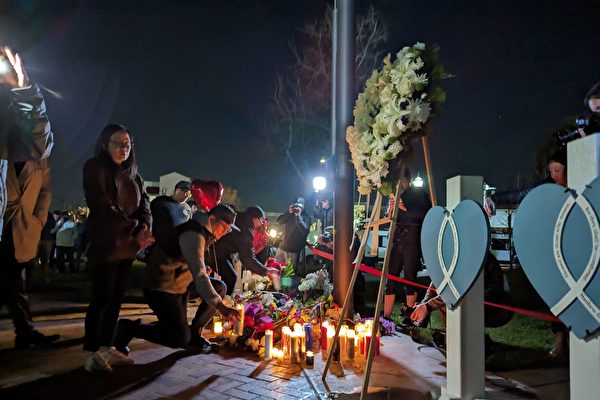 悼念加州枪案遇害者 多华人组织办烛光集会