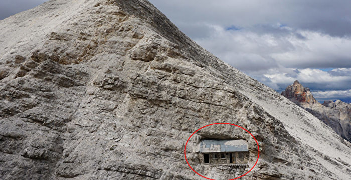 组图：嵌在意大利高山峭壁中的“神秘小屋”