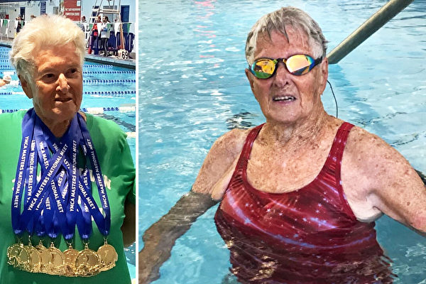 96歲游泳金牌得主仍參賽 分享健康祕訣