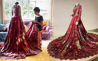 50個國家的370名工匠歷時13年打造出驚豔紅裙