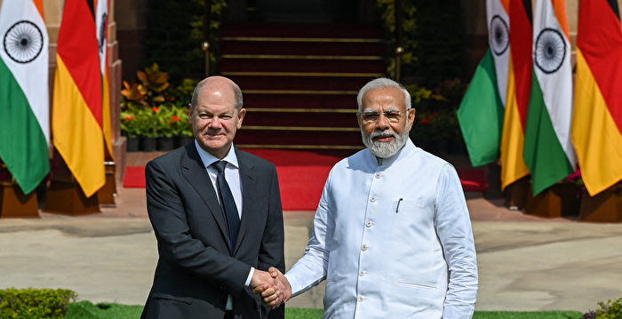 组图：德国总理朔尔茨访印度 加强双边关系
