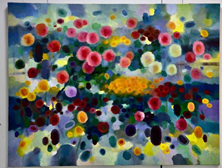 谢坤山的颜色作品道尽他的生态度：珍惜拥有、理想有深度与高度。如画中色彩缤纷绚丽。