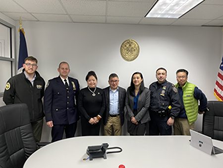 纽约市府、市清洁局、市警局在黄敏仪办公室讨论如何更好地合作。