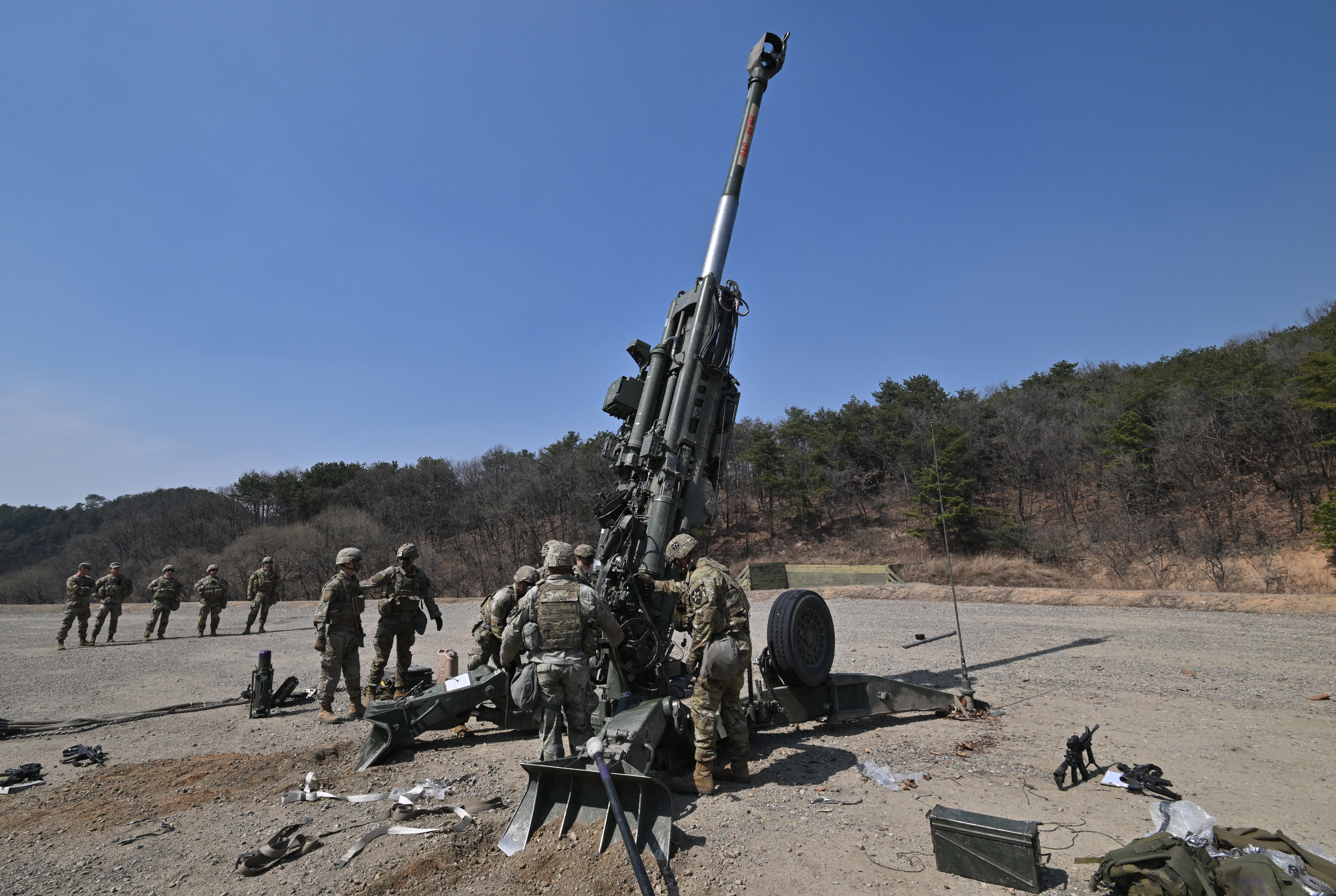 【圖輯】美韓聯合軍演 進行野戰炮擊訓練