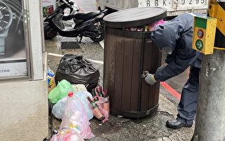 基隆市区垃圾桶弃置垃圾包 环保局破袋稽查
