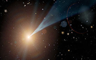 天文学家发现：数亿光年外黑洞喷流转向地球
