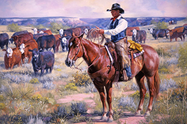 組圖：德州牛仔藝術家用油畫展現西部風光