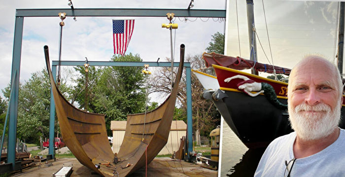 男子耗时十余年建74英尺长钢船 终圆冒险梦