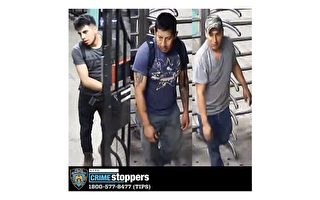 三男地鐵搶劫未遂 紐約警方公布照片通緝