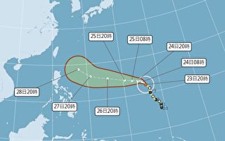 台氣象局：瑪娃颱風轉為強颱