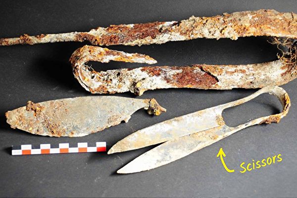 德国古墓出土2300年前剪刀 制作工艺精良