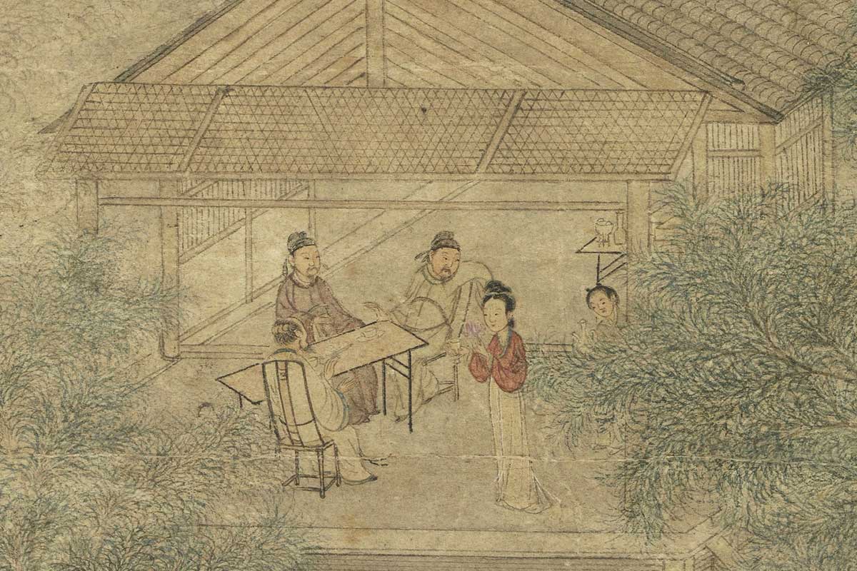 李商隐一边苦学应试,一边结交权贵名流,寻求更多的仕进机会。图为元 赵孟頫(传)绘 《万柳堂图》局部。(公有领域)