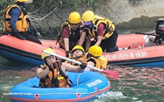 溺水事故頻傳   蘆竹分隊水域救援訓練暨演練