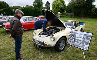 組圖：英國古董車展 為慈善籌集資金