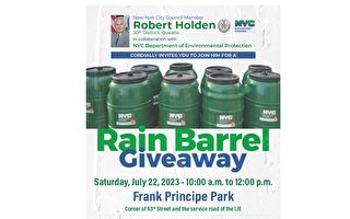 市议员霍顿携手环境保护局 22日免费派送雨桶