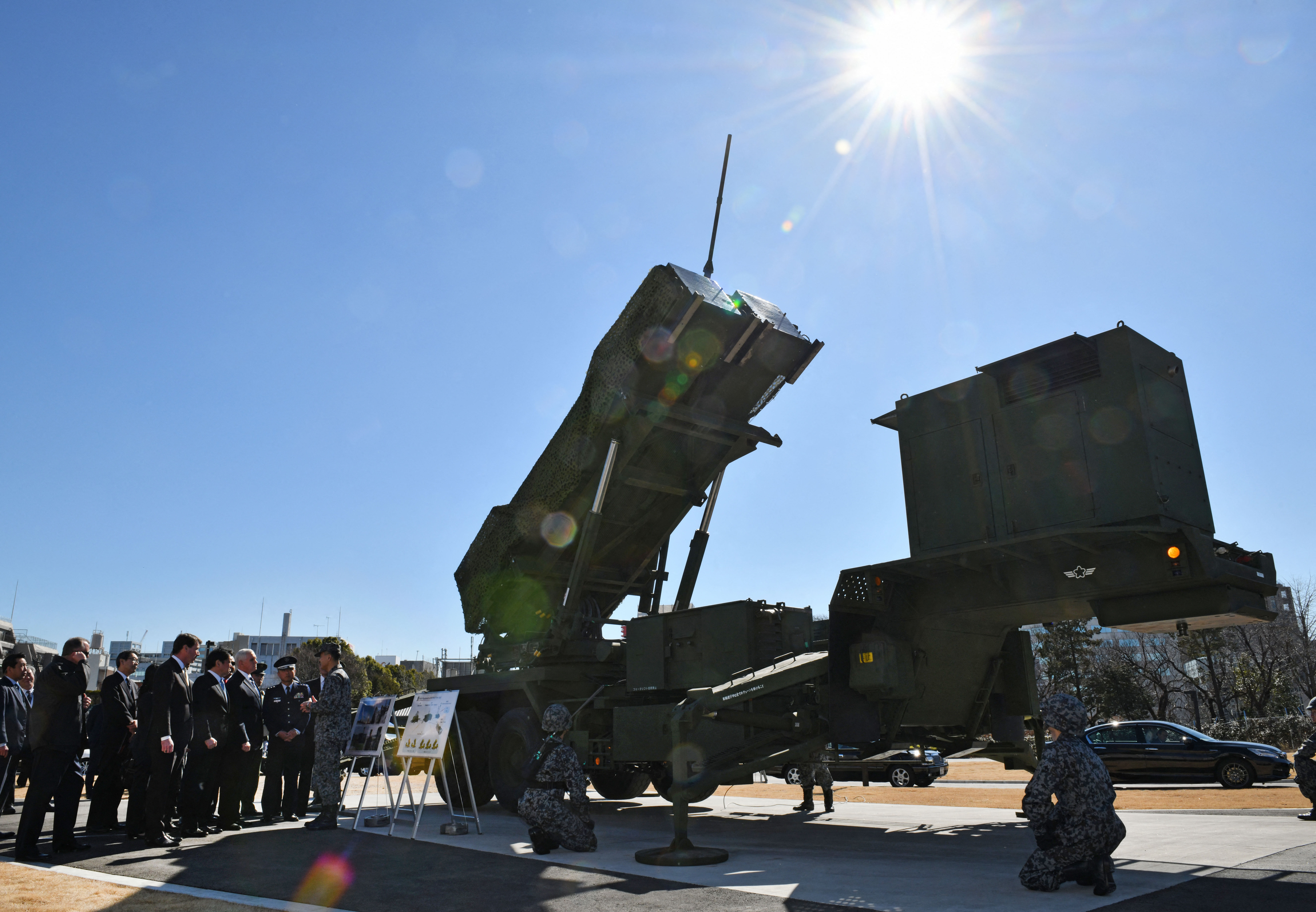 日本自卫队地对空拦截导弹“爱国者3”(PAC-3)资料照。(Kazuhiro Nogi/AFP)