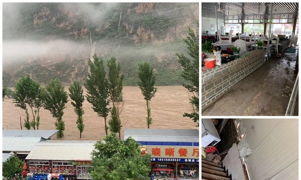 涞水野三坡景区爆发洪灾 老板：全靠集体自救