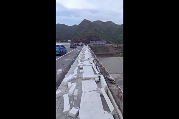 黄河大桥护栏“被风吹倒” 民指“豆腐渣工程”
