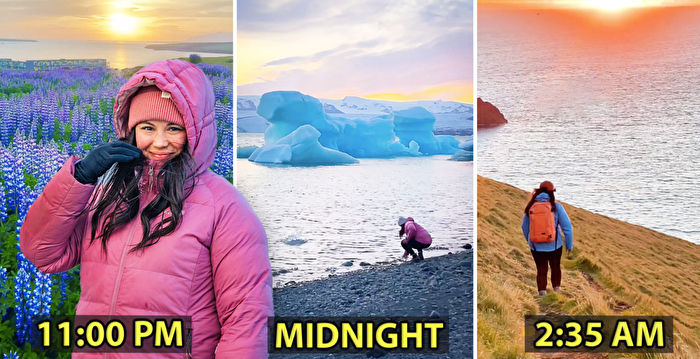 组图：美国女移居冰岛 享受奇妙的午夜阳光